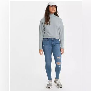 NEW Levi’s Sculpt 711 distress skinny mid rise stretchy jeans 20W
